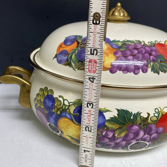 Fissler Asta Lincoware Casserole Dish Cornucopia Fruit Enamelware Dutch Oven - Picture 14 of 17